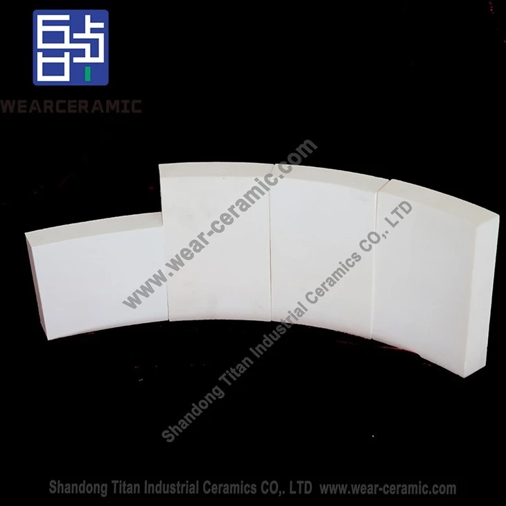 ZTA Zirconium Aluminum Curved Pipe Liner For Chemical Industry